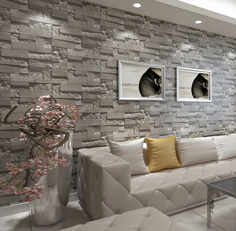Taş desenli duvar kağıdı